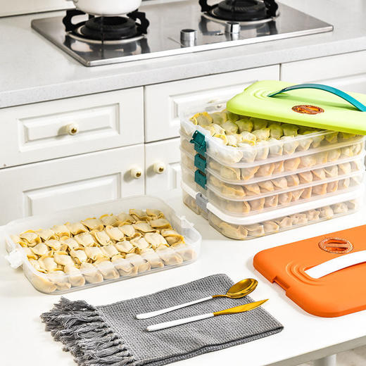 【过年包饺子必备 再也不怕没地方放了 】冰箱多层速冻水饺盒 鸡蛋馄饨保鲜盒收纳盒 商品图3