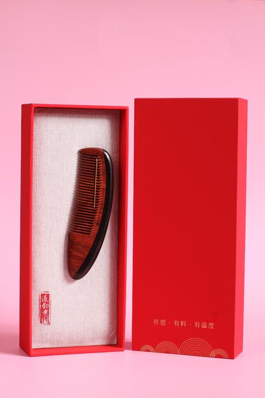 LP0027半梭木梳 紫光檀+赞比亚血檀木梳 商品图2