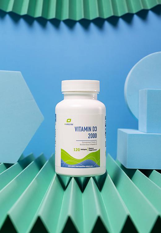 【明星款维生素D3-2000】维生素 D3 2000IU - 4个月剂量120粒  每日1粒保持VD水平 提升抵御力 Purecise倍赛思 商品图5