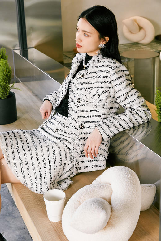 NEELLY新款春喜欢小套装腰裙N22011E01018 商品图3