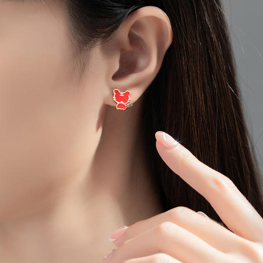 IU925纯银小迷“虎”耳钉送女友闺蜜节日生日礼物 商品图1