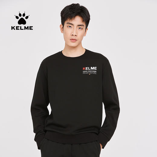 卡尔美圆领卫衣男春季新款内搭休闲套头衫针织运动上衣 商品图2