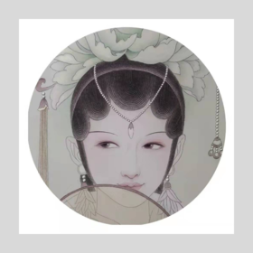 付落红 | 工笔人物02 40cm×40cm