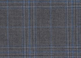 WT81233-901 纯毛花呢 【浅蓝混色 格子 斜纹 100%WOOL】英国面料-WT201