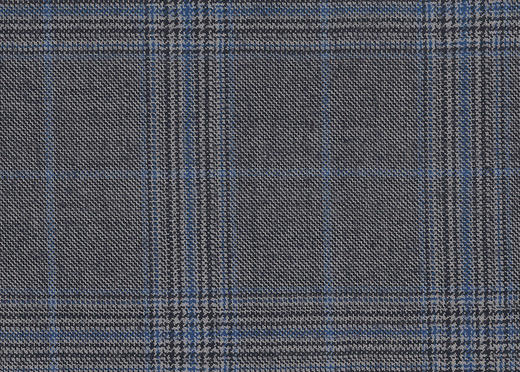 WT81233-901 纯毛花呢 【浅蓝混色 格子 斜纹 100%WOOL】英国面料-WT201 商品图0