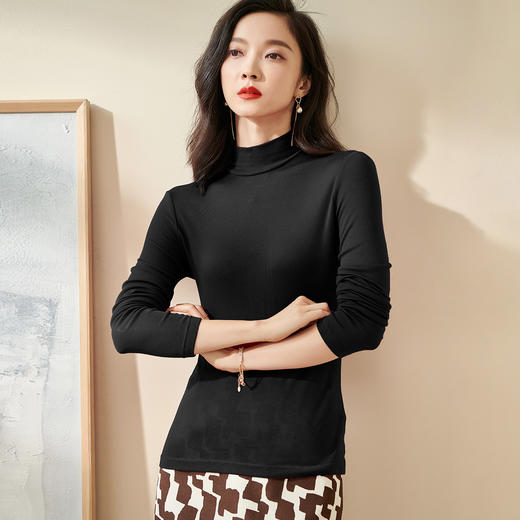 剩S/M 宫墙红针织衫 春季内搭半高领打底衫2025新款洋气上衣2088 商品图1