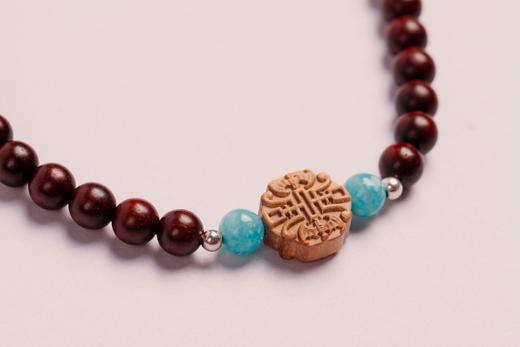 W°XYZT0042印度小叶紫檀高密度念珠女手饰6mmx108粒 商品图3