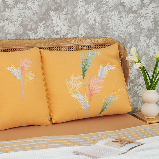 芦苇系列三联式床头软包靠枕靠垫 商品图2