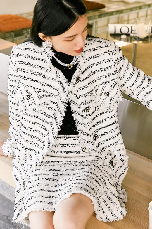 NEELLY新款春喜欢小套装腰裙N22011E01018 商品图2