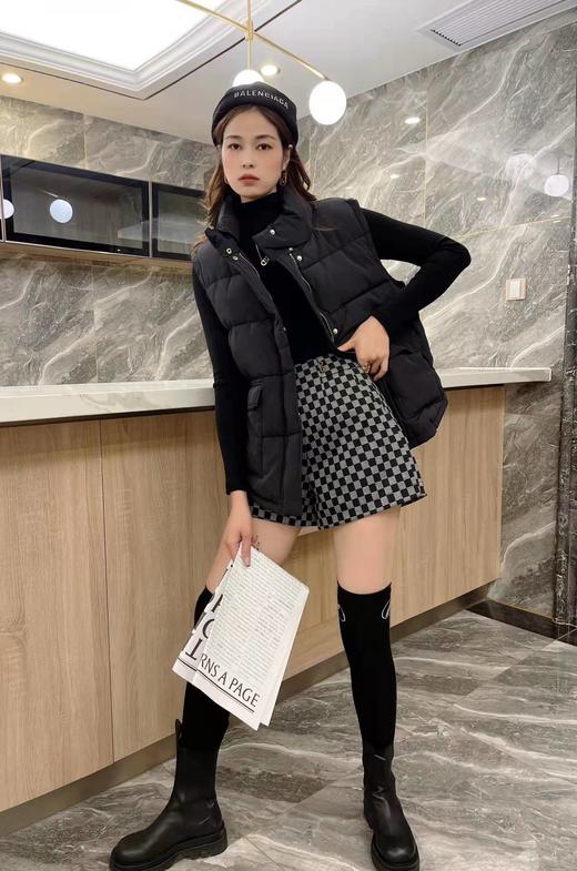 QG3957#呢料设计感高腰短裤 商品图1