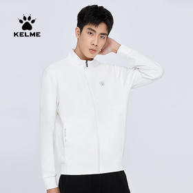 卡尔美针织外套男士春季新款休闲立领夹克运动开衫上衣