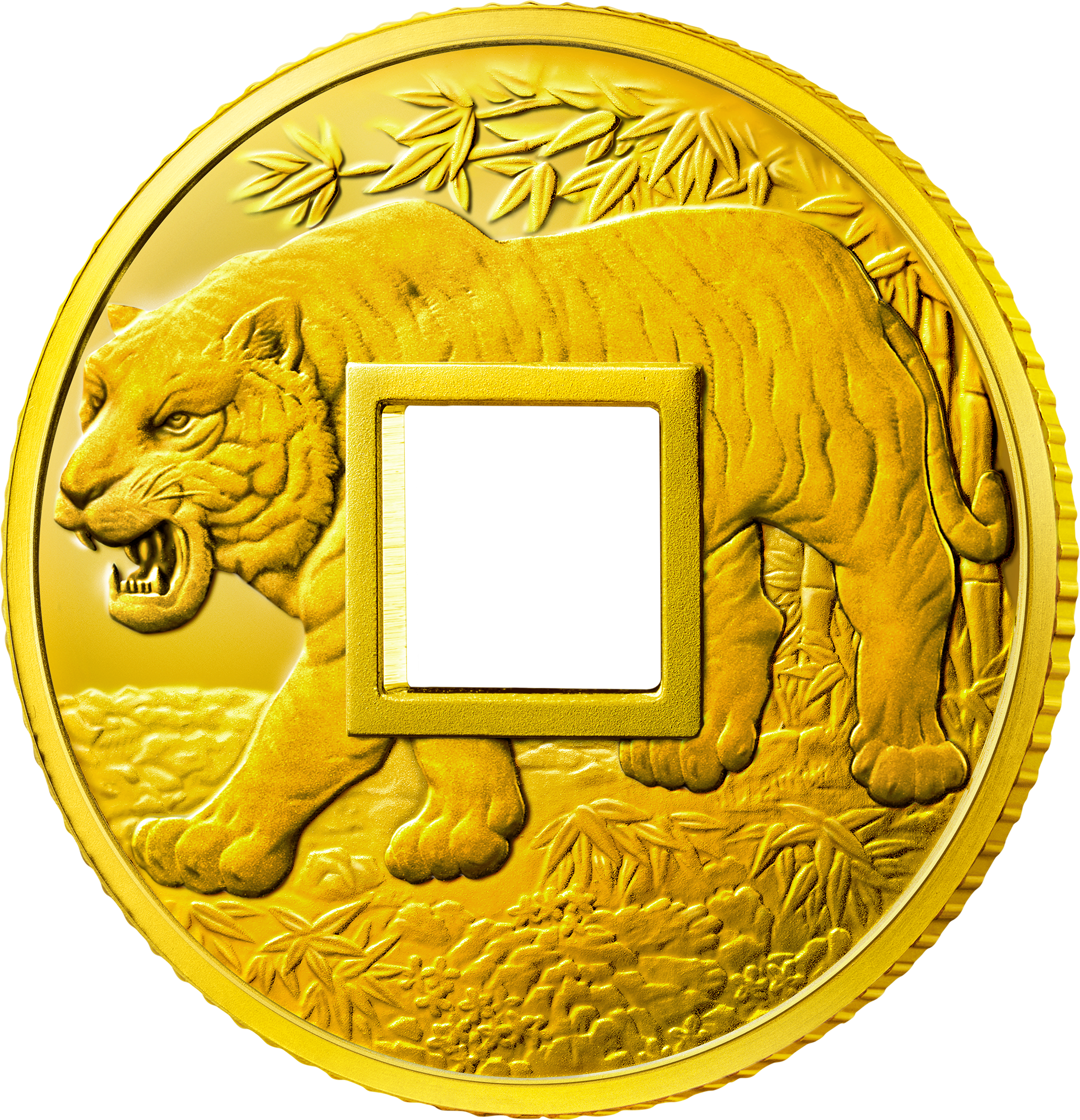 22壬寅 虎 年贺岁仿古方孔金钱