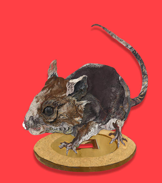 金谷酒鼠丨侯炜国新年生肖数码版画（限量款签名带版号） 商品图0