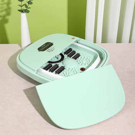 【泡个脚睡得香可折叠带遥控足浴盆】多种温度可选带足底按摩有自动气泡恒温加热红光气泡冰冷的冬夜泡完暖暖的促进血液循环更助眠多种智能模式可选 商品图4