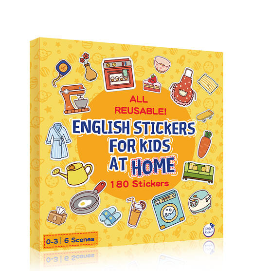 趣味家庭场景词汇玩乐果冻贴 Family-used daily english sticker小火箭点读 纸中英双语对照 商品图0