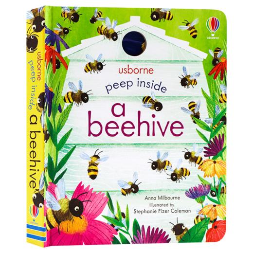 偷偷看里面系列 蜂巢 英文原版绘本 Usborne Peep Inside a Beehive 洞洞书 儿童英语科普纸板翻翻书 蜜蜂启蒙认知图画书 英文版 商品图3