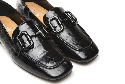 豪麟名鞋奥莱迪嘉女装牛皮革深口皮鞋DJMEO21WP207黑色  原价1660元 商品图3