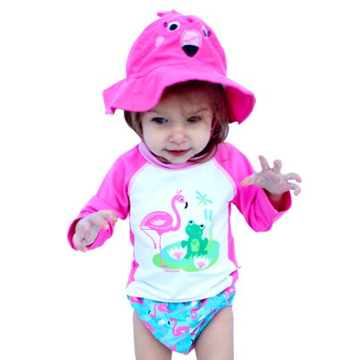 【潮娃装备】美国zoocchini儿童太阳帽游泳裤套装|轻薄透气 商品图0