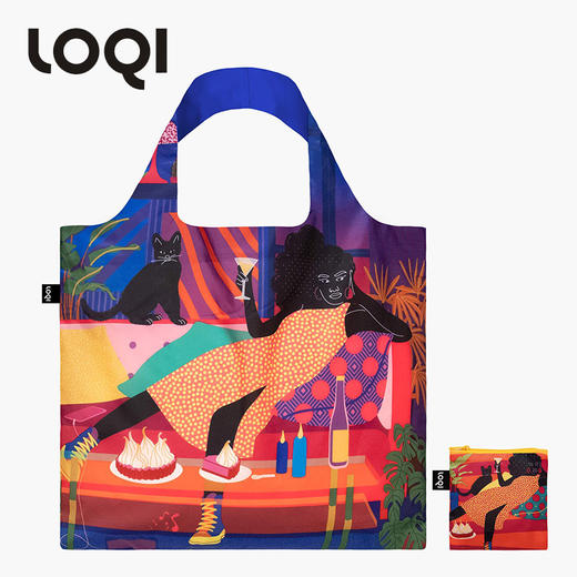 德国LOQI Millecent系列合集 时尚艺术环保万用袋 折叠大容量单肩手提购物袋承重40斤防泼水 商品图4