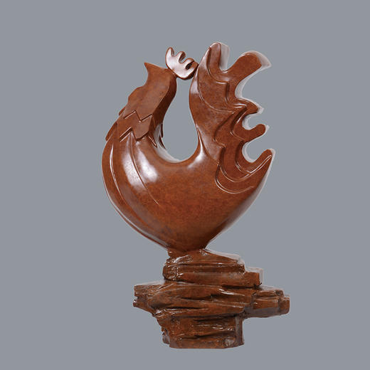 宇达青铜全铜十二生肖  鸡摆件《晓》青年雕塑家吴曦作品  高51cm 商品图0