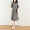 AHM-ht9663 衬衫连衣裙女2022春新款系带修身显瘦长袖知性风气质淑女中长款裙 商品缩略图3