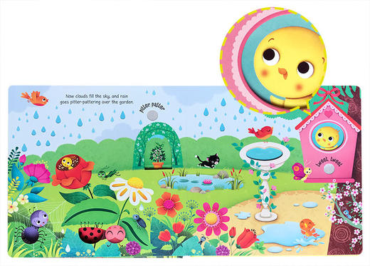 花园发声书 英文原版绘本 Garden Sounds 聆听花园里的各种声音 英文版幼儿英语启蒙纸板书 进口原版趣味触摸发声书 Usborne 商品图2