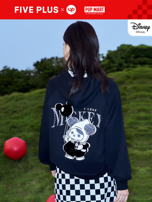 FIVE PLUS2022新款女春装泡泡玛特联名卫衣女宽松米奇连帽套头衫2WN1020050 商品图2