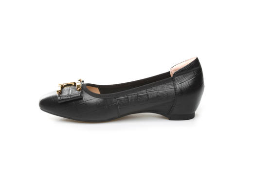 豪麟名鞋奥莱迪嘉女装牛皮革意式柔美皮鞋DJCMO12WP214黑色 原价1460元 商品图2