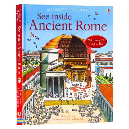 尤斯伯恩看里面系列 古罗马 英文原版 See Inside Ancient Rome 英文版儿童历史知识科普绘本纸板书 立体机关翻翻书 英语书籍 商品图4