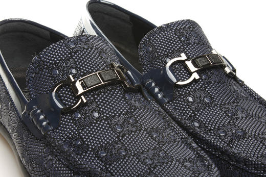 豪麟名鞋奥莱迪嘉男装牛皮革/滴胶商务皮鞋DJWTO21MS204蓝色  原价1960元 商品图3