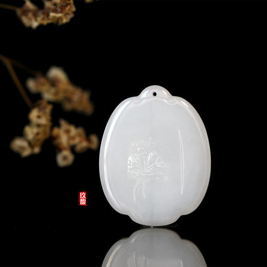 和田玉（羊脂玉）挂件--连年有余玉牌 27.4g 商品图2