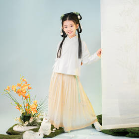 小玉暖交领中衣保暖内衣百搭白色汉服内搭冬季