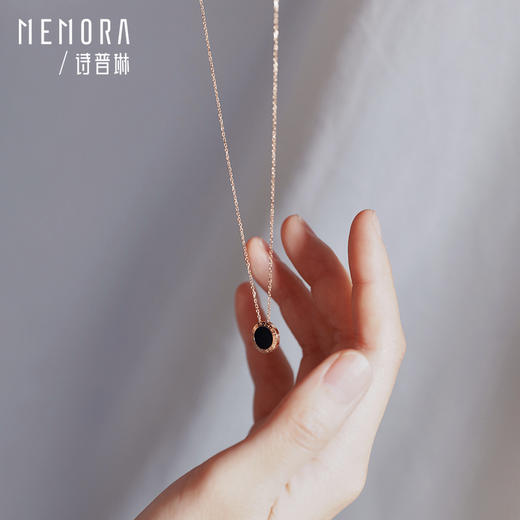 【积分抵值】时光印记系列玫瑰18K金钻石贝母玉髓项链双面戴套链三色可选DN0454 商品图3