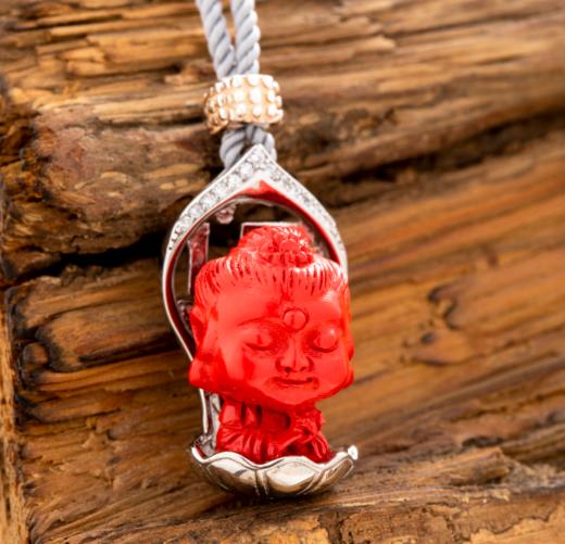 朱砂镶银生肖宝宝吊坠 商品图4
