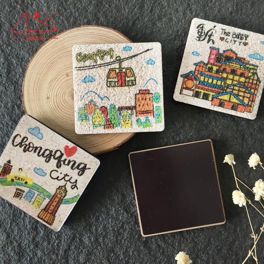 山城礼好/重庆沙画磁性贴/冰箱贴/重庆旅游纪念品/文创伴手礼 商品图1