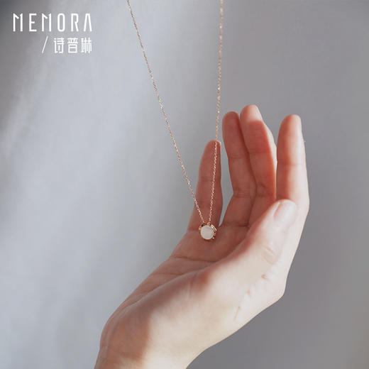 【积分抵值】时光印记系列玫瑰18K金钻石贝母玉髓项链双面戴套链三色可选DN0454 商品图4