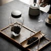 「日式锡合金盖双层密封玻璃茶叶罐」小号茶仓 花茶绿茶存茶罐 商品缩略图1
