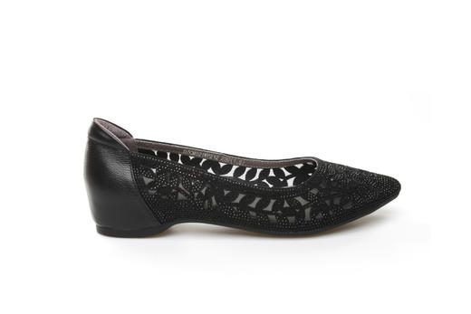 豪麟名鞋奥莱迪嘉女装牛皮革意式柔美皮鞋DJCMO21WP212黑色  原价1660元 商品图1