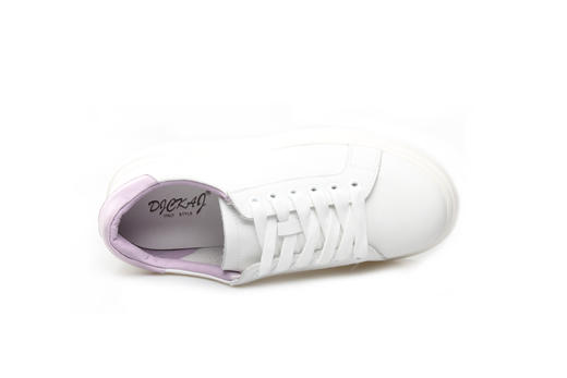 豪麟名鞋奥莱迪嘉女装牛皮革潮搭小白鞋DJSKO21WX202紫色  原价1660元 商品图2