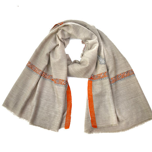 100cm宽 超级绣工 克什米尔pashmina羊绒围巾 商品图1