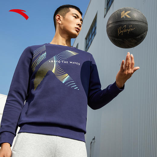 【S/M断码】安踏动型科技KT卫衣春季篮球运动长袖圆领套头衫152211716【库存有限，如无货将做退款，介意慎拍！】 商品图1