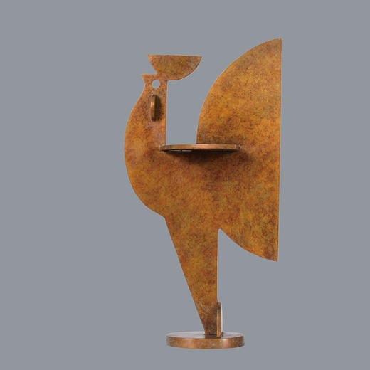宇达青铜 全铜十二生肖  鸡摆件《朝霞》著名雕塑家乔迁作品  高35cm 商品图0