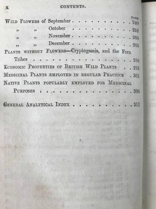 1859年 野花图鉴 8页套色版画171幅黑白版画插图 漆布精装64开 商品图7
