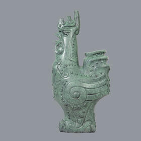 宇达青铜摆件  简锡昭作品 
 十二生肖鸡《雄鸡》艺术装饰摆件  高53cm