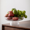 「石纹玻璃果盘」现代简约高脚水果托盘 客厅茶几家用茶点盘零食盘 商品缩略图1