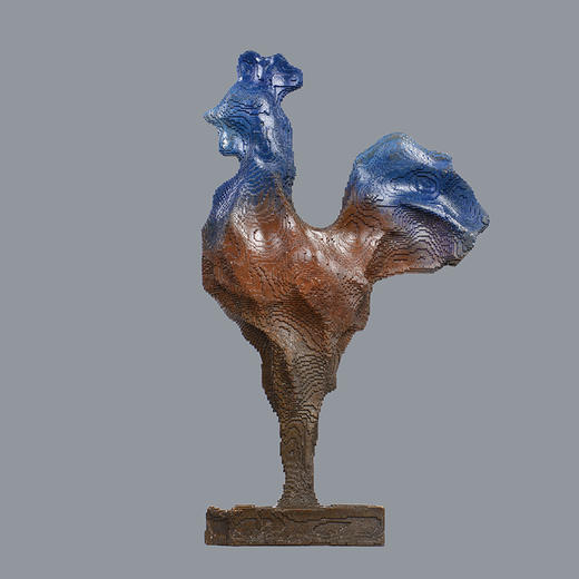 宇达青铜全铜十二生肖  鸡摆件《多彩梦》著名雕塑家司徒晓春作品  高39cm 商品图0