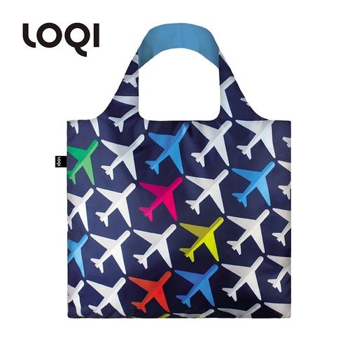 德国LOQI 艺术系列 机场系列 万用环保袋 再生环保材料 单肩可折叠 旅行大容量 防泼水 超轻50g可承重40斤 商品图5