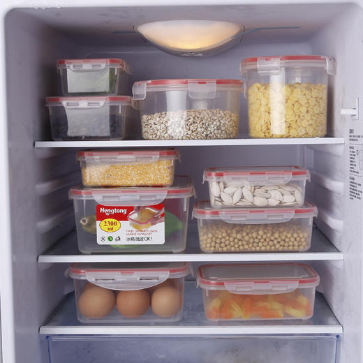 【日用百货】长方形保鲜盒冰箱收纳盒厨房杂粮熟食泡菜保鲜碗防潮加厚 商品图0