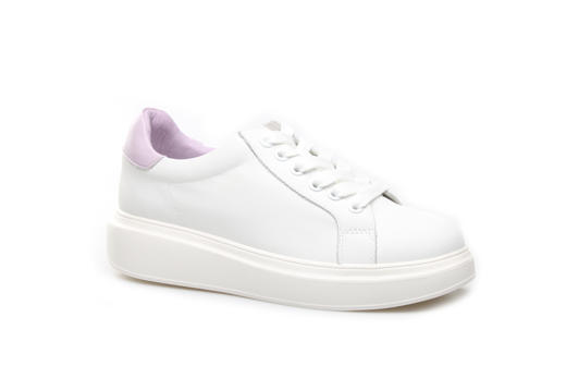 豪麟名鞋奥莱迪嘉女装牛皮革潮搭小白鞋DJSKO21WX202紫色  原价1660元 商品图0