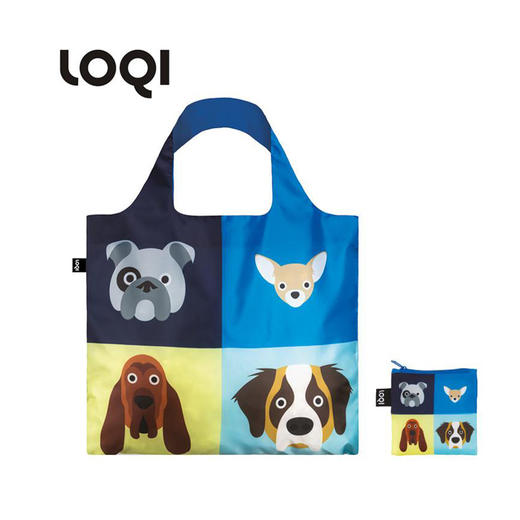 德国LOQI 艺术系列 宠物系列 宠物猫 宠物狗 再生环保材料 单肩可折叠 旅行大容量 防泼水 超轻50g可承重40斤 商品图1